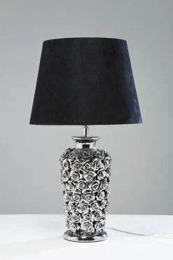Tischleuchte Rose Silber 57cm