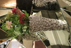 Tischleuchte Rose Silber 57cm