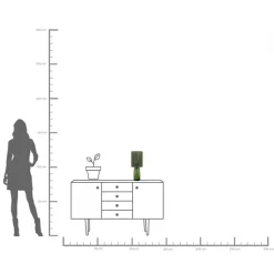 Tischleuchte Vecchio Grün 42cm