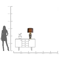 Tischleuchte Zebra Face 71cm