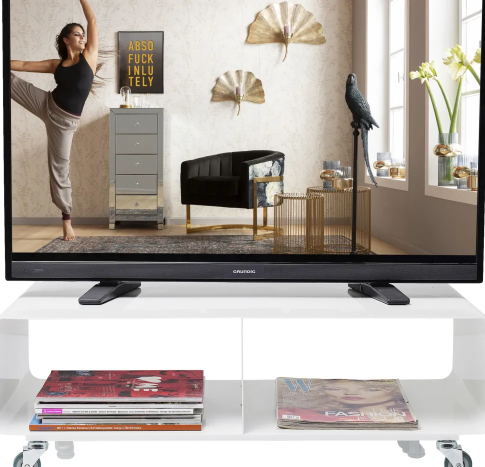 TV Board Lounge M Mobil Weiß