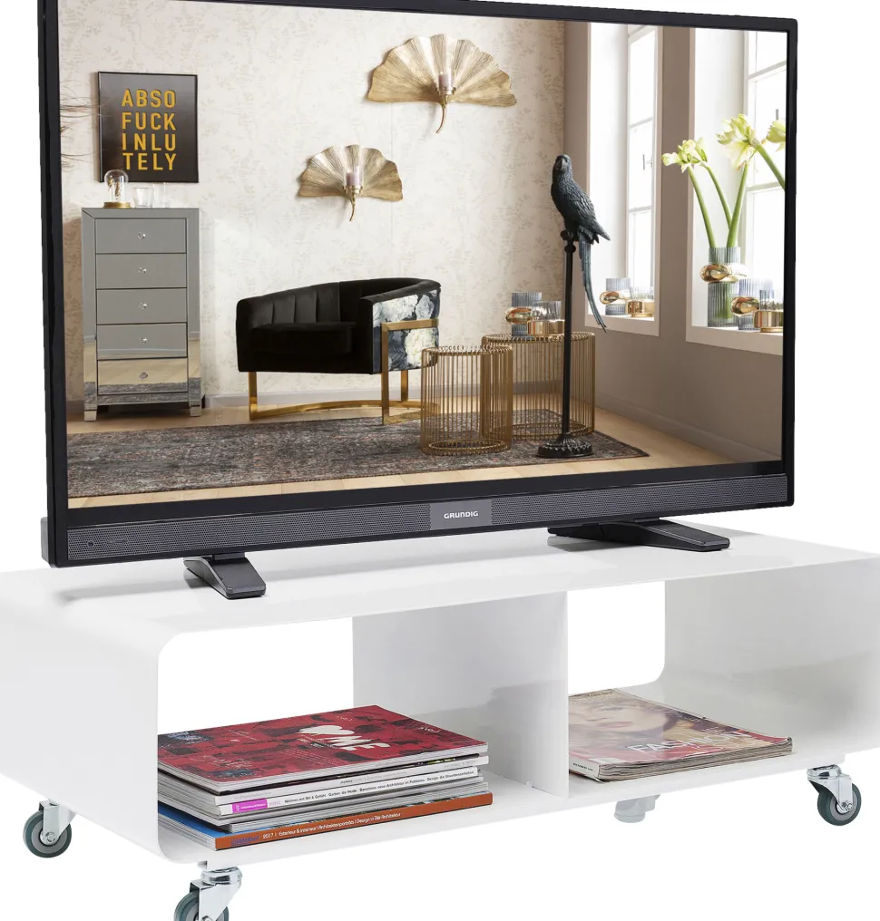 TV Board Lounge M Mobil Weiß