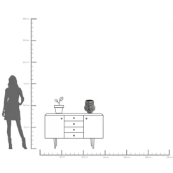 Vase Anemone Grau 33cm