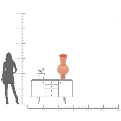 Vase Blow Peach 83cm