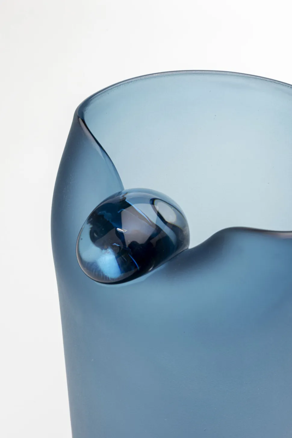 Vase Buckle Blau 33cm