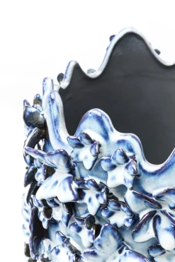 Vase Butterflies Lightblue 50cm