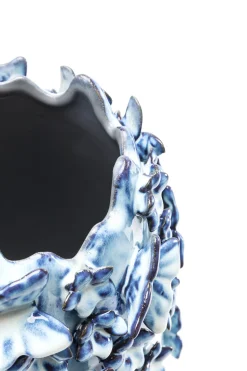 Vase Butterflies Lightblue 35cm