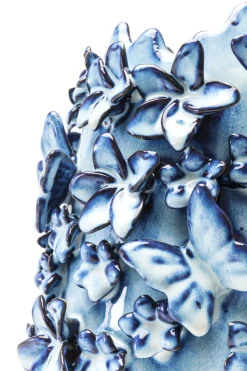 Vase Butterflies Lightblue 35cm