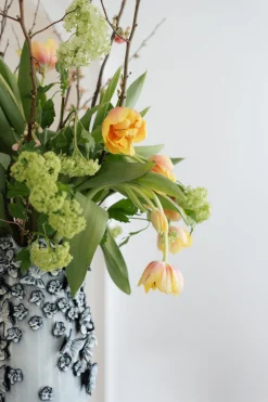 Vase Butterflies Lightblue 35cm