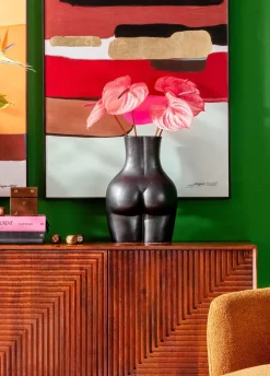 Vase Donna Schwarz 40cm