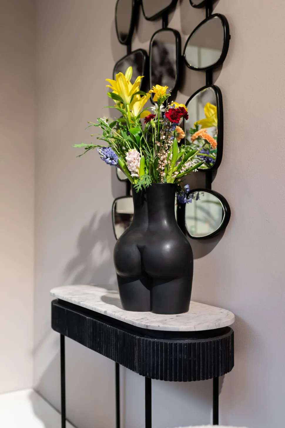 Vase Donna Schwarz 40cm