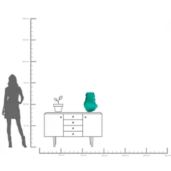 Vase Enrique Türkis 47cm