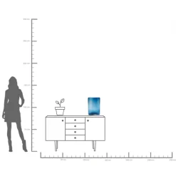 Vase Grazioso Blau 40cm