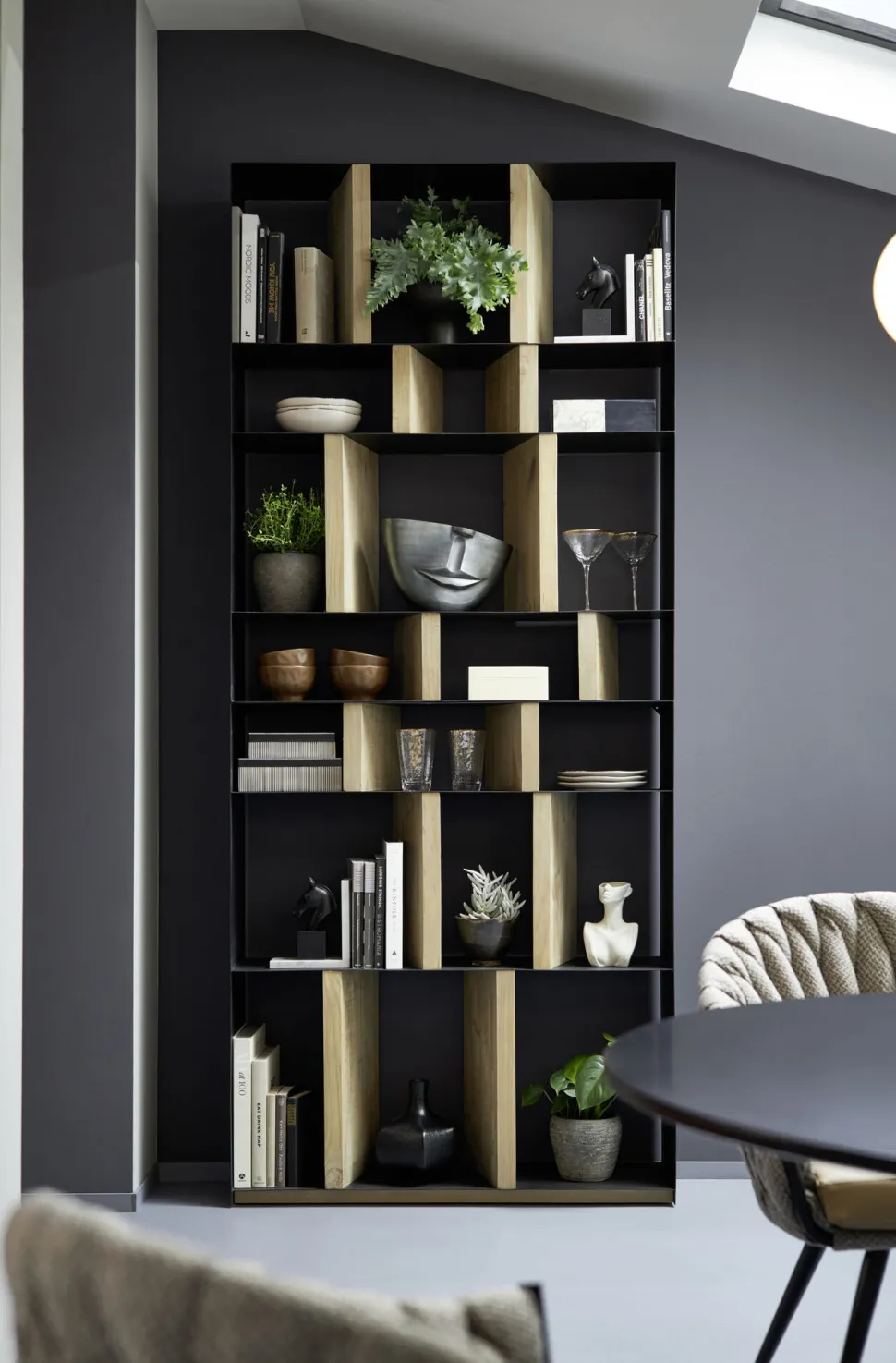 Vase Half Face Anthrazit 31cm