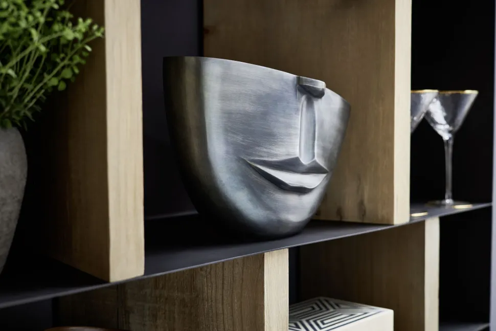 Vase Half Face Anthrazit 31cm