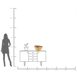 Vase Half Face Gold 46cm