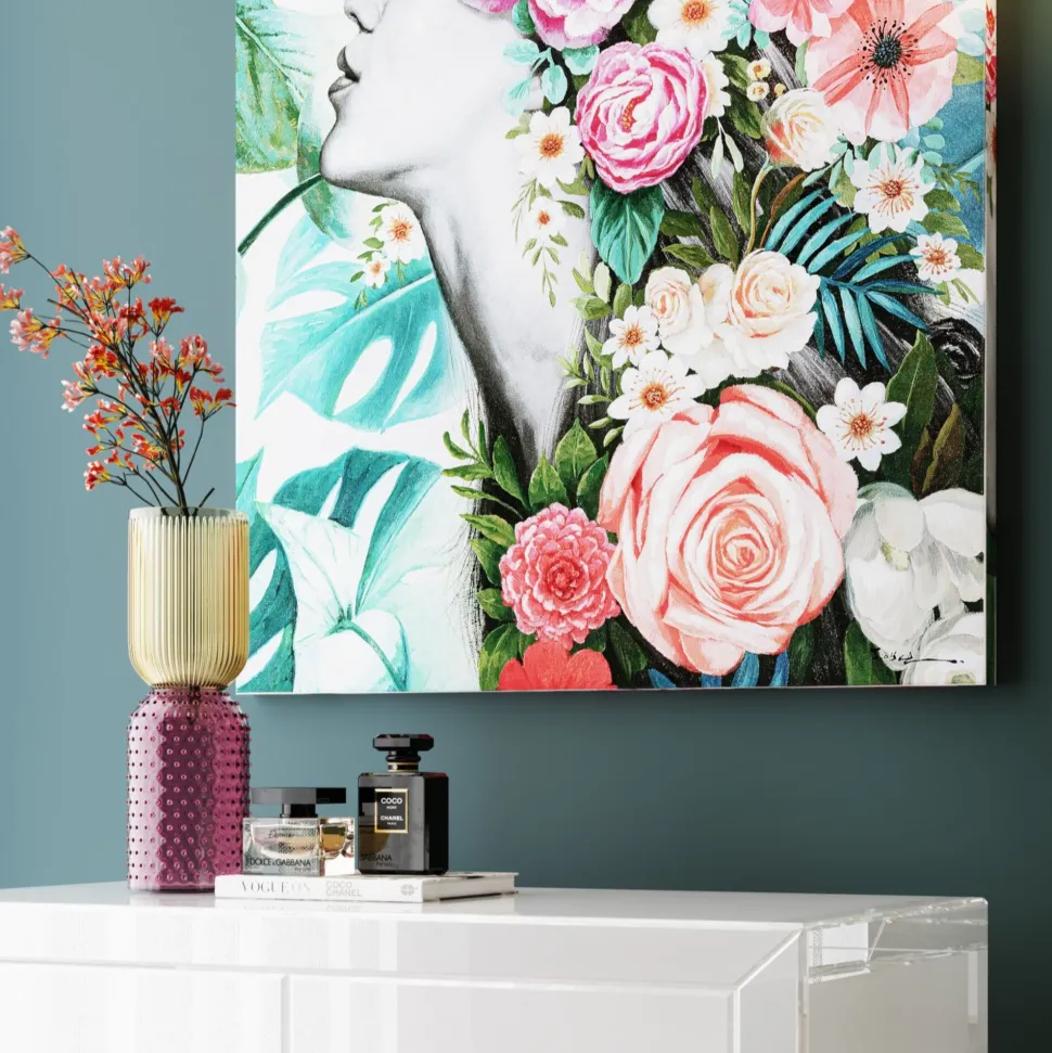 Vase Marvelous Duo Gelb Lila 38cm