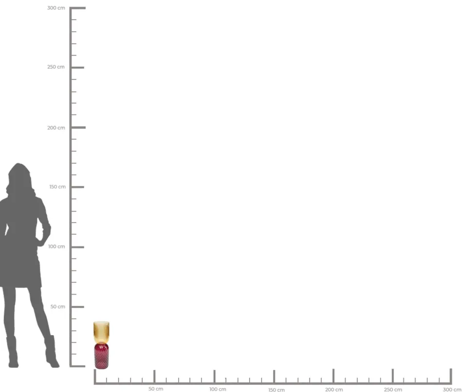 Vase Marvelous Duo Gelb Lila 38cm