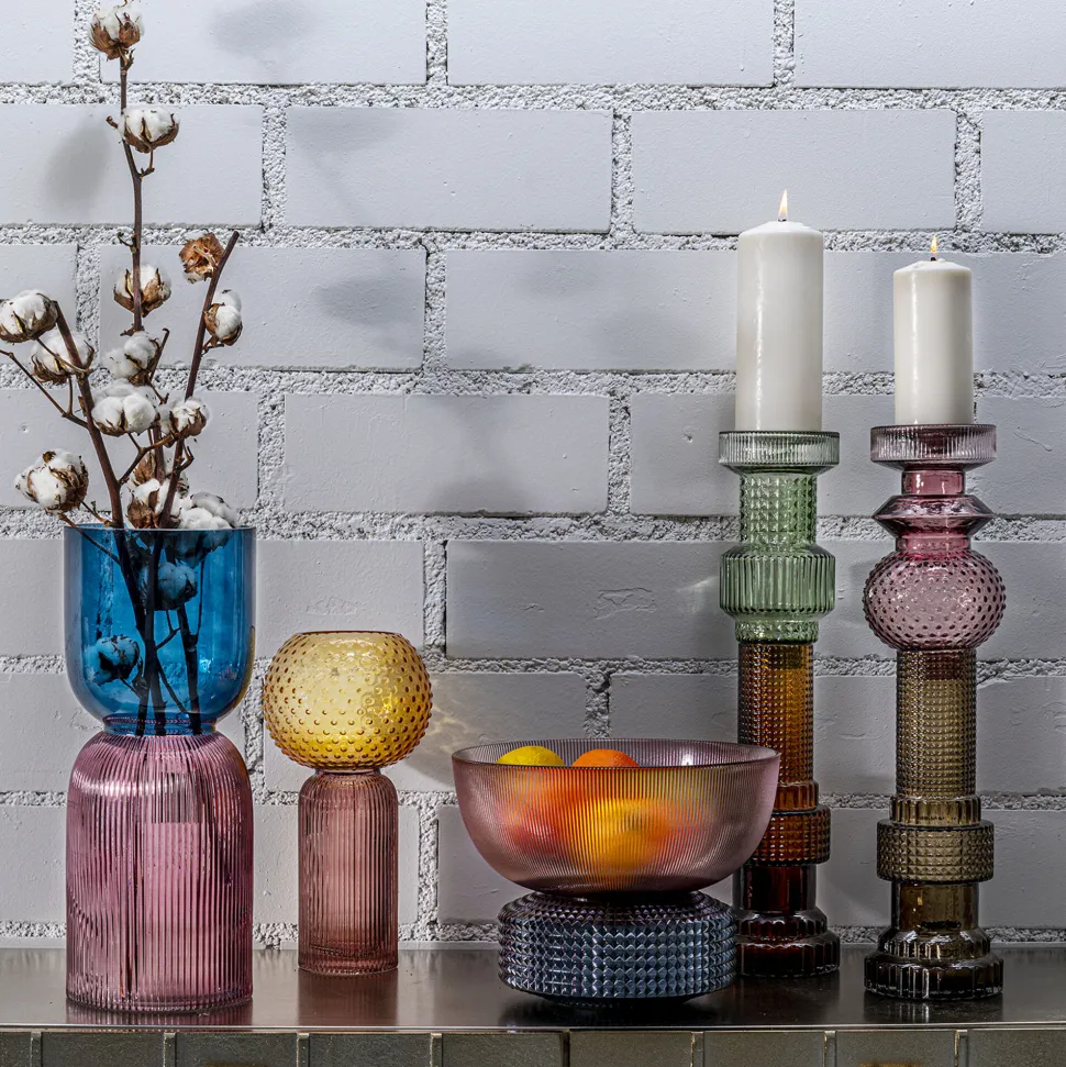 Vase Marvelous Duo Gelb Lila 31cm