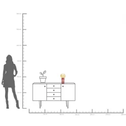 Vase Marvelous Duo Gelb Lila 31cm