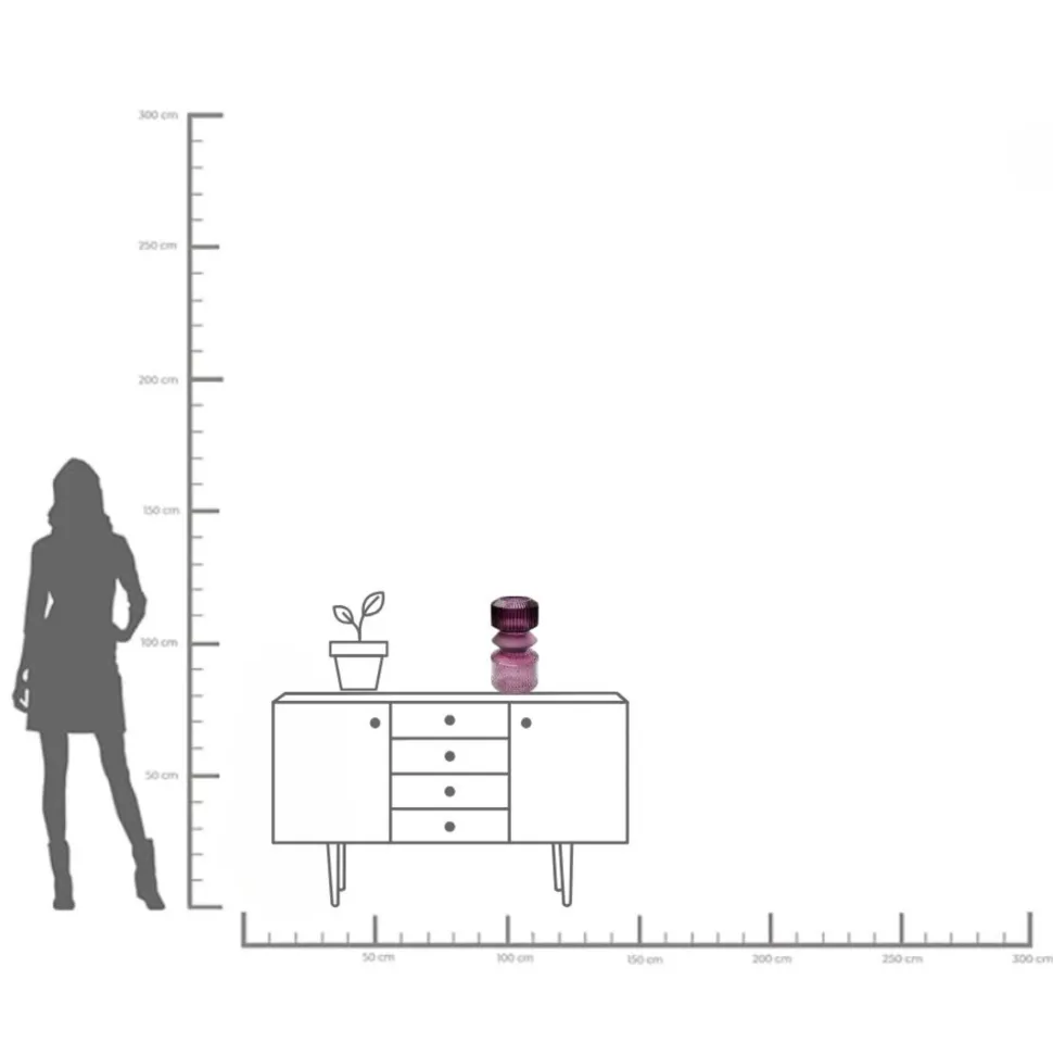 Vase Marvelous Duo Pink 36cm