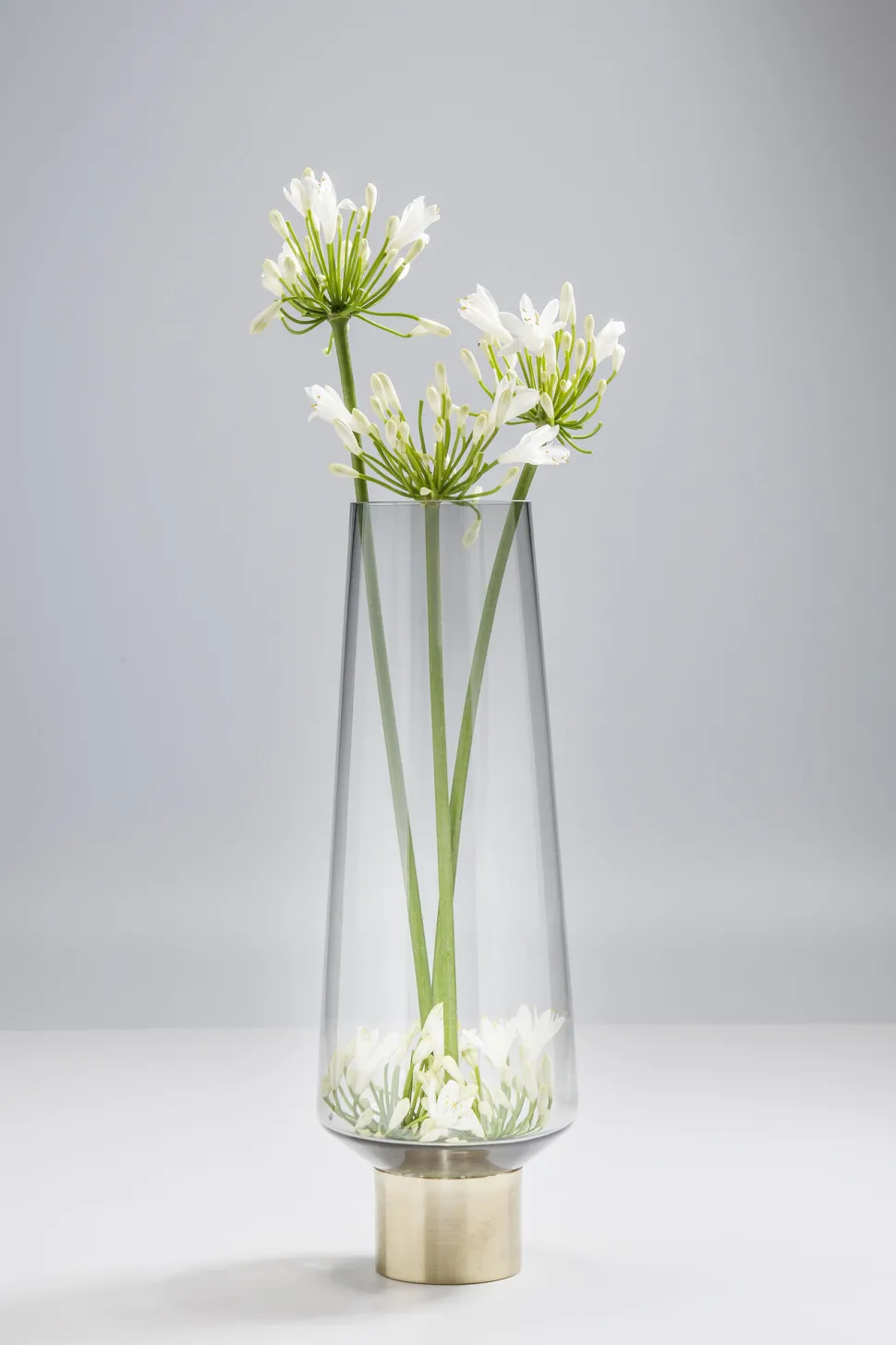 Vase Noble Ring Grau 40cm