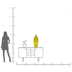 Vase Origami Grün 75cm