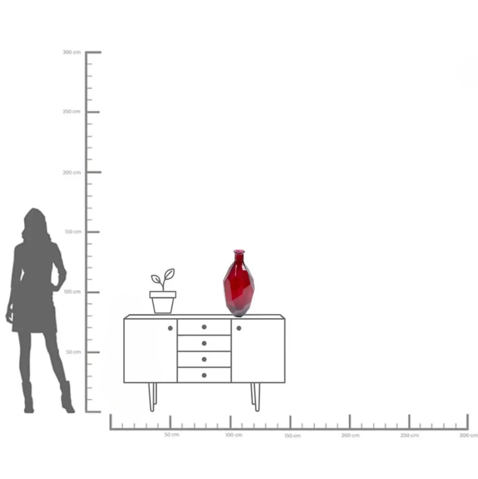 Vase Origami Pink 59cm