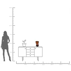 Vase Prisma Face Braun 30cm