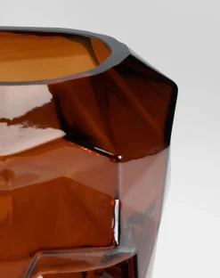 Vase Prisma Face Braun 30cm