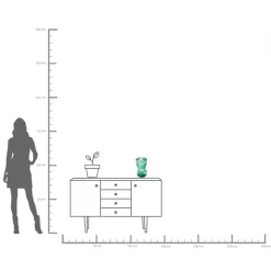 Vase Prisma Face Grün 30cm