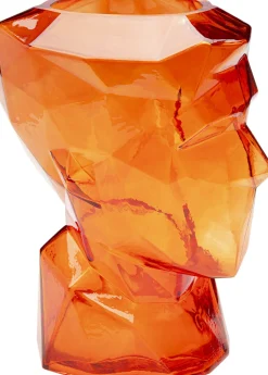 Vase Prisma Face Orange 30cm