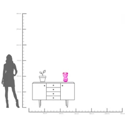 Vase Prisma Face Pink 30cm