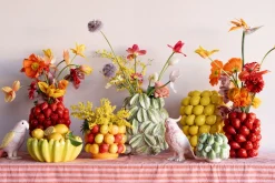 Vase Strawberries Rot 30cm