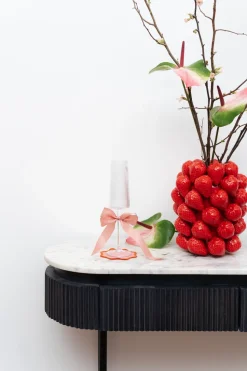 Vase Strawberries Rot 24cm