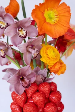 Vase Strawberries Rot 24cm