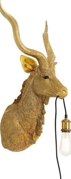 Wandleuchte Animal Goat Gold 45x74cm