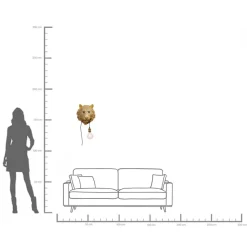 Wandleuchte Animal Tiger Head 34cm