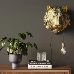 Wandleuchte Animal Tiger Head 34cm