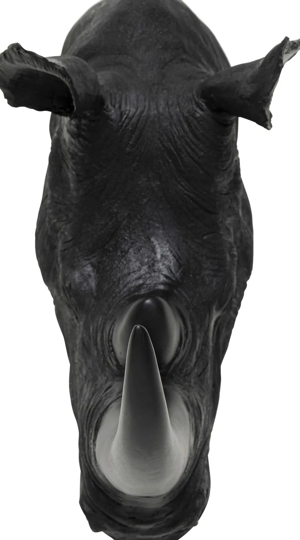 Wandobjekt Rhino Head Antique Schwarz 22x43cm