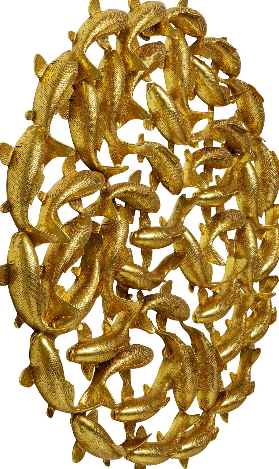 Wandobjekt School of Koi Gold Ø160cm