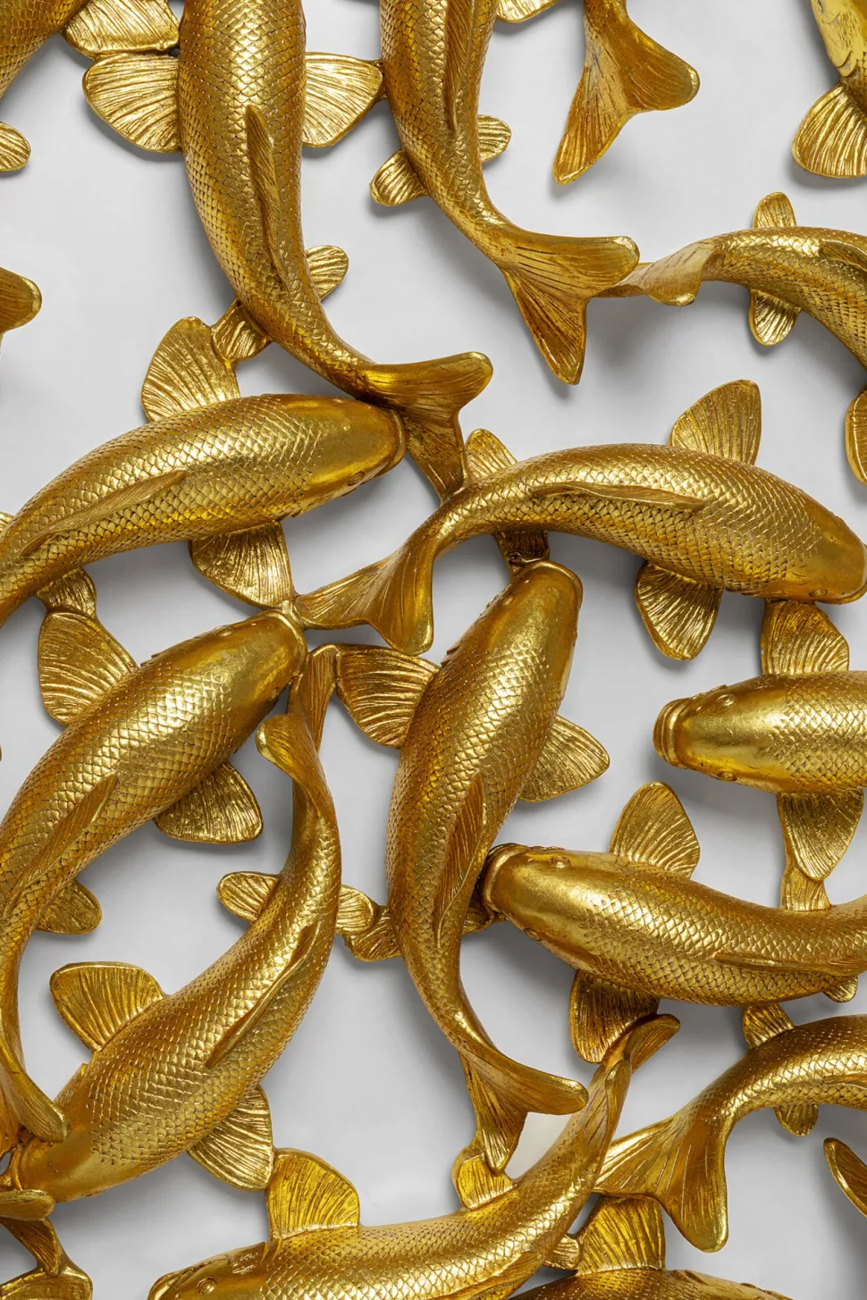 Wandobjekt School of Koi Gold Ø160cm