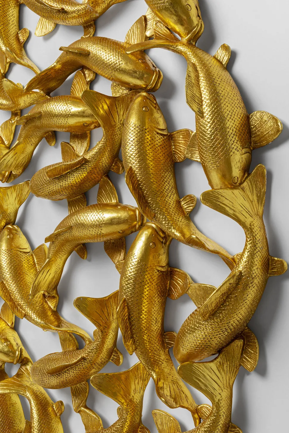 Wandobjekt School of Koi Gold Ø160cm