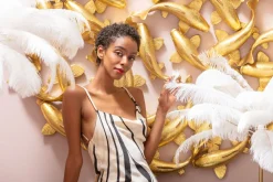 Wandobjekt School of Koi Gold Ø160cm