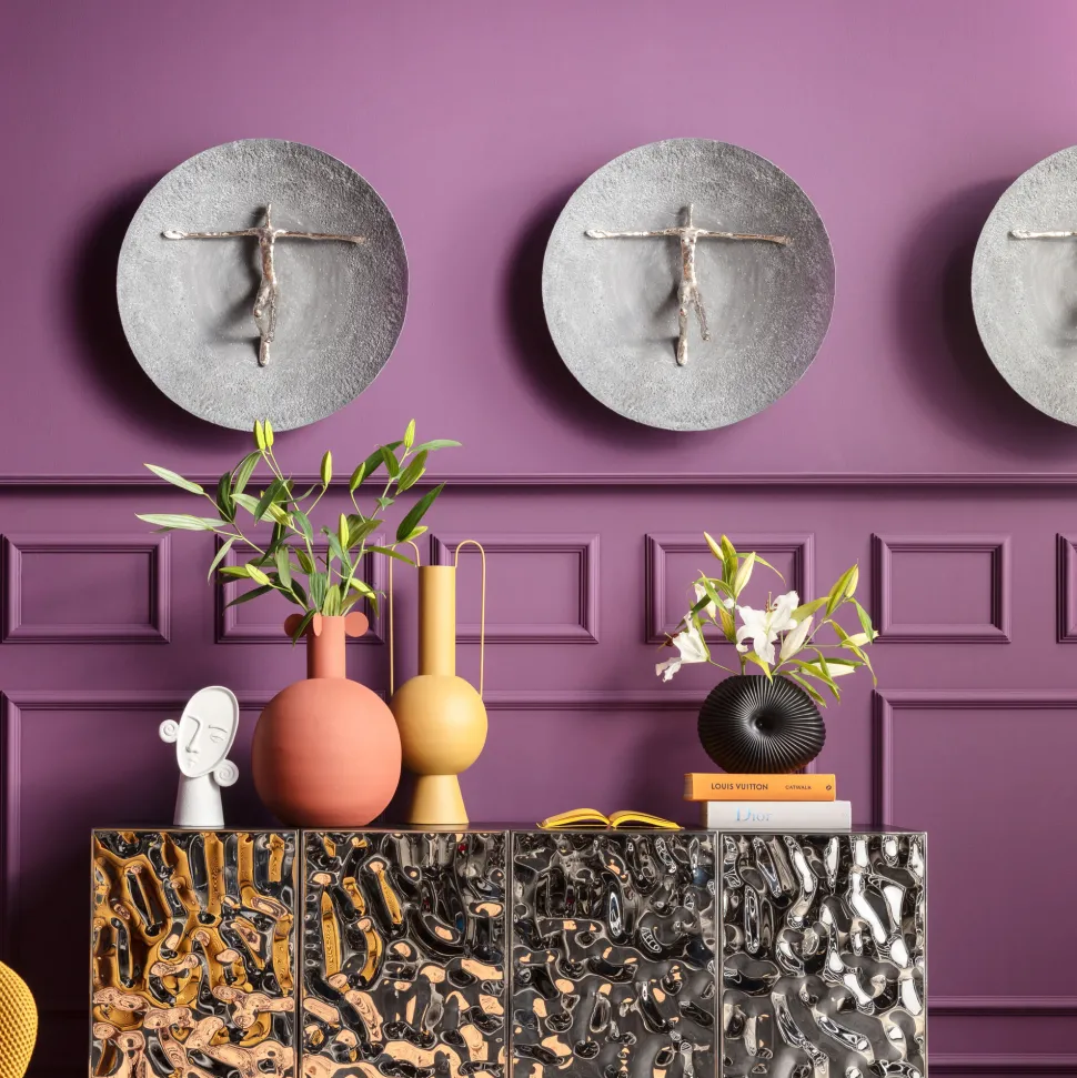 Wandobjekt Umano Silber Ø60cm