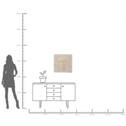 Wandschmuck Soft Face 60cm