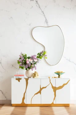 Wandspiegel Shape Brass 110x120cm