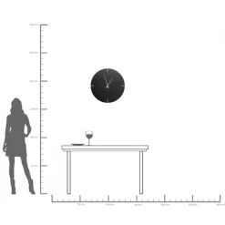 Wanduhr Andrea Schwarz Ø60cm