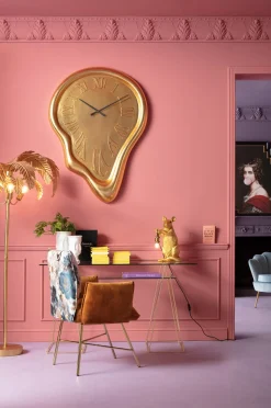 Wanduhr Big Drop Gold 92x127cm