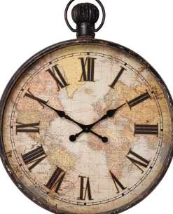 Wanduhr European Map 96cm